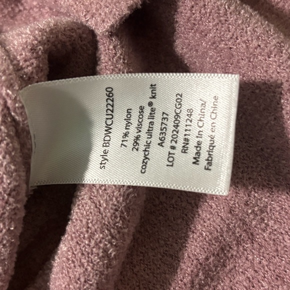 Title:Barefoot Dreams CozyChic Ultra Lite Shirt Women’s M Dusty Mauve Button - Picture 7 of 7